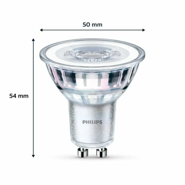 Philips Classic Lot de 2 LED GU10 3,5 watt 4000 kelvin 275 lumen