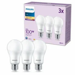 Philips Classic Lot de 3 LED E27 13 watt 2700 kelvin 1521 lumen