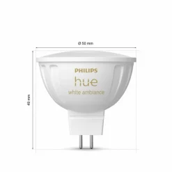 Philips Hue Lot de 2 LED GU5.3 6,3 Watt 2000-6500 Kelvin 400 Lumen