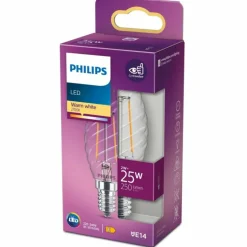 Philips LED E14 2 Watt 2700 Kelvin 250 Lumen