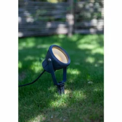pique de terre Lutec MINI LETO LED Anthracite, 1 lumière, Changeur de couleurs
