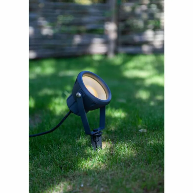 pique de terre Lutec MINI LETO LED Anthracite, 1 lumière, Changeur de couleurs