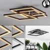 hofstein Éclairage Led|Plafonnier Cavareno LED Noir, 1 lumière