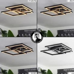hofstein Éclairage Led|Plafonnier Cavareno LED Noir, 1 lumière