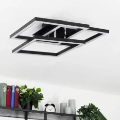 hofstein Éclairage Led|Plafonnier Cavareno LED Noir, 1 lumière