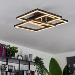 hofstein Éclairage Led|Plafonnier Cavareno LED Noir, 1 lumière