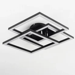 hofstein Éclairage Led|Plafonnier Cavareno LED Noir, 1 lumière