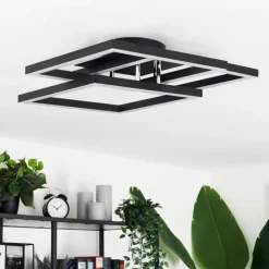 hofstein Éclairage Led|Plafonnier Cavareno LED Noir, 1 lumière
