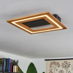 hofstein Éclairage Led|Plafonnier Charentay LED Noir, 1 lumière
