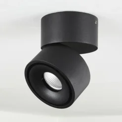 hofstein Éclairage Led|Plafonnier Laonsana LED Noir, 1 lumière