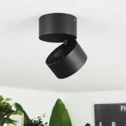 hofstein Éclairage Led|Plafonnier Laonsana LED Noir, 1 lumière
