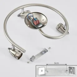 hofstein Spots Et Projecteurs|Plafonnier Mirandol Nickel mat, 3 lumières