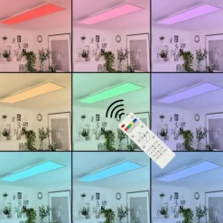 Lampe Éclairage Led|Plafonnier Montalba LED Blanc, 1 lumière, Télécommandes, Changeur de couleurs