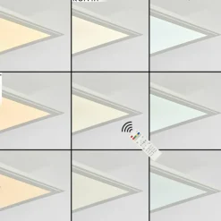 Lampe Éclairage Led|Plafonnier Montalba LED Blanc, 1 lumière, Télécommandes, Changeur de couleurs