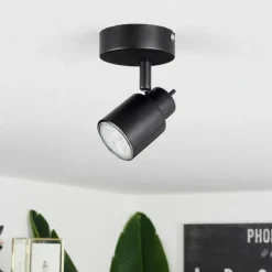 hofstein Éclairage Led|Plafonnier Nestavel LED Noir, 1 lumière