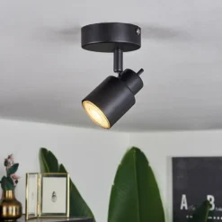 hofstein Éclairage Led|Plafonnier Nestavel LED Noir, 1 lumière
