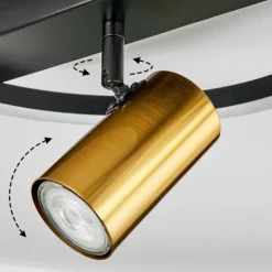 hofstein Éclairage Led|Plafonnier Reboleiro LED Noir, 3 lumières