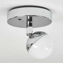 Plafonnier Sanchequias LED Chrome, 1 lumière, Télécommandes, Changeur de couleurs