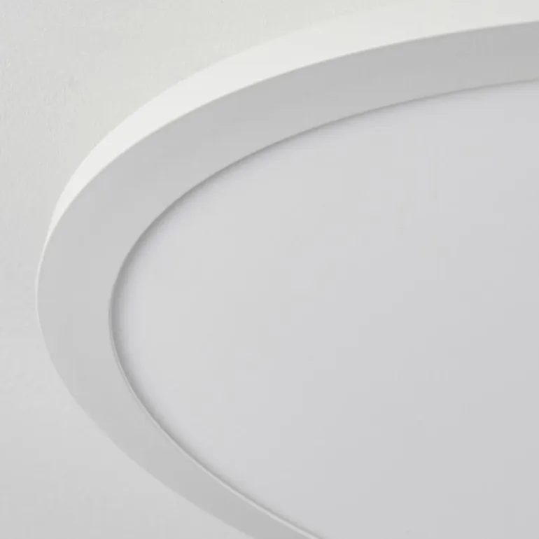 Plafonnier Sani LED Blanc, 1 lumière, Télécommandes, Changeur de couleurs