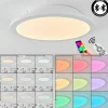 Plafonnier Sani LED Blanc, 1 lumière, Télécommandes, Changeur de couleurs