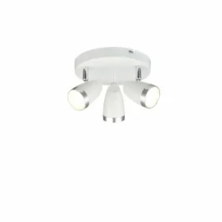 Luminaires Globo Lighting Spots Et Projecteurs|Plafonnier à spots rond Globo LED Blanc, 3 lumières