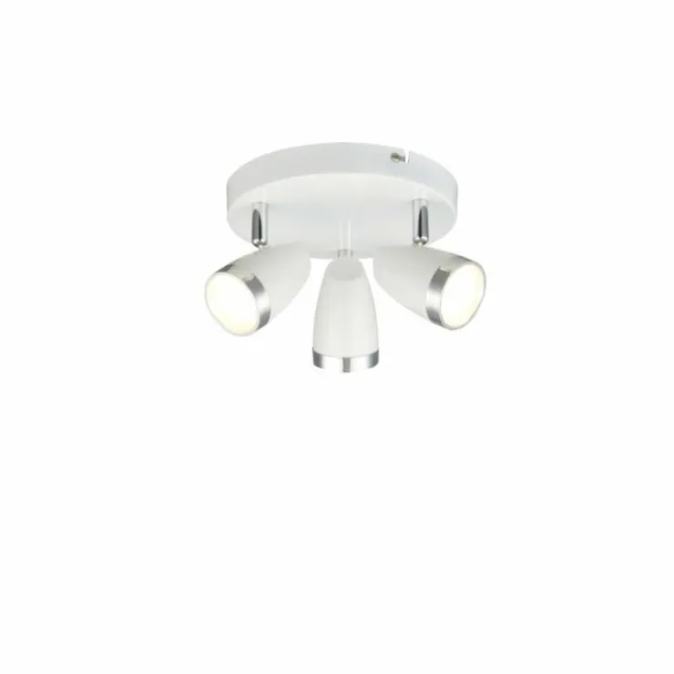 Luminaires Globo Lighting Spots Et Projecteurs|Plafonnier à spots rond Globo LED Blanc, 3 lumières