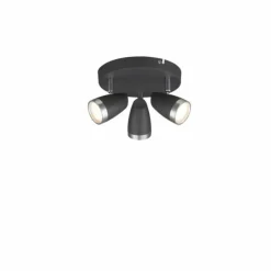Luminaires Globo Lighting Spots Et Projecteurs|Plafonnier à spots rond Globo Nero LED Anthracite, 3 lumières