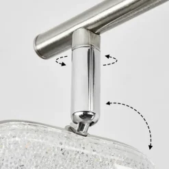 hofstein Spots Et Projecteurs|Plafonnier Villenauxe LED Chrome, Nickel mat, 3 lumières