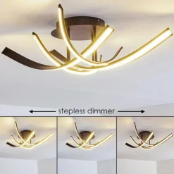 hofstein Éclairage Led|Plafonnier Aranu LED Rouille, 4 lumières