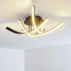 hofstein Éclairage Led|Plafonnier Aranu LED Rouille, 4 lumières