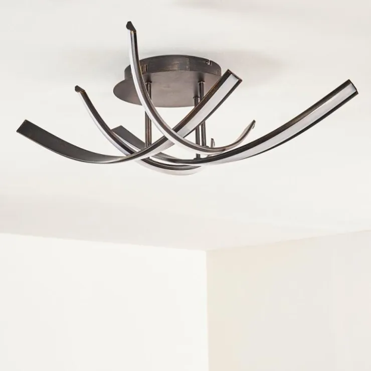 hofstein Éclairage Led|Plafonnier Aranu LED Rouille, 4 lumières
