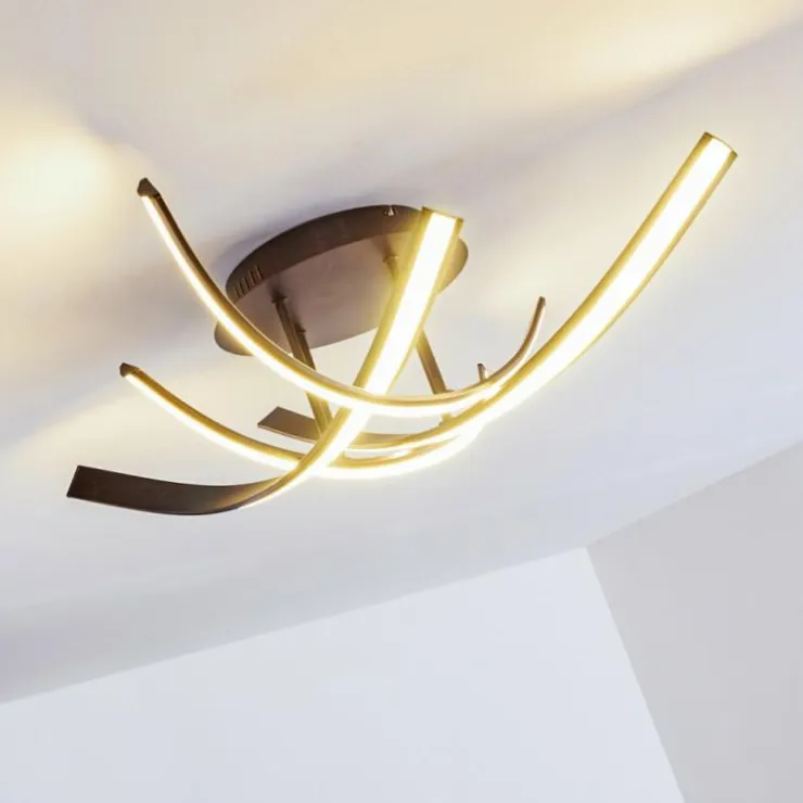 hofstein Éclairage Led|Plafonnier Aranu LED Rouille, 4 lumières