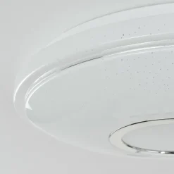 Plafonnier Auxerre LED Blanc, 2 lumières, Télécommandes, Changeur de couleurs
