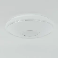 Plafonnier Auxerre LED Blanc, 2 lumières, Télécommandes, Changeur de couleurs
