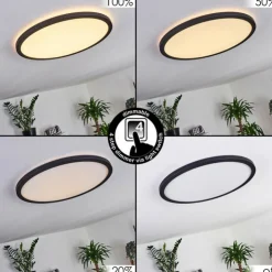 hofstein Éclairage Led|Plafonnier Boyero LED Noir, 1 lumière