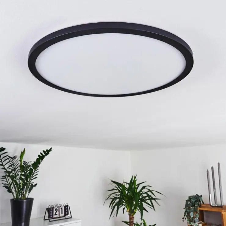 hofstein Éclairage Led|Plafonnier Boyero LED Noir, 1 lumière