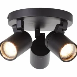 Luminaires Brilliant Spots Et Projecteurs|Plafonnier Brilliant Alessia Noir, 3 lumières