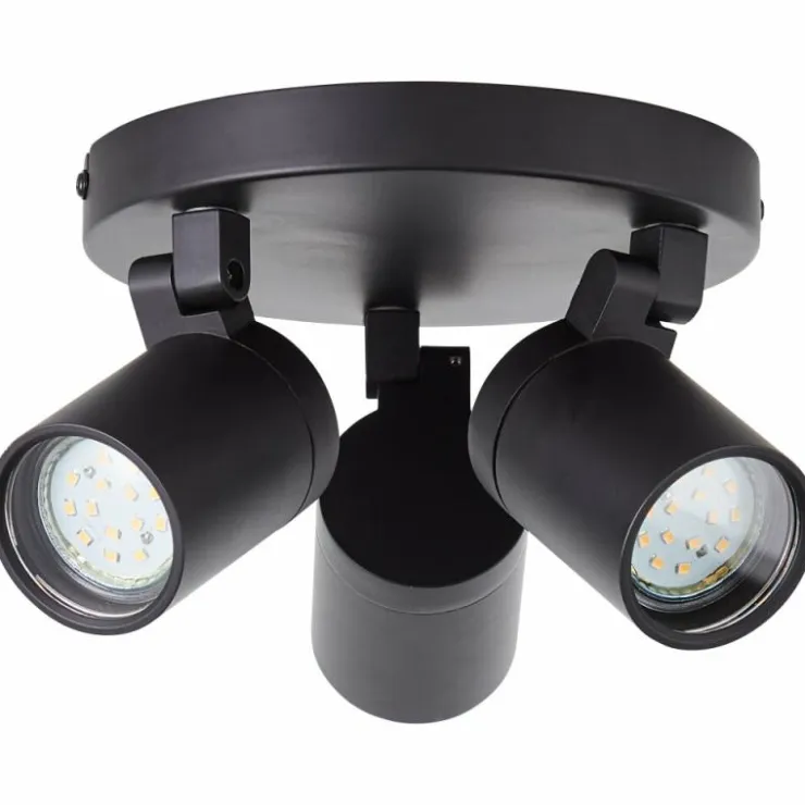 Luminaires Brilliant Spots Et Projecteurs|Plafonnier Brilliant Alessia Noir, 3 lumières