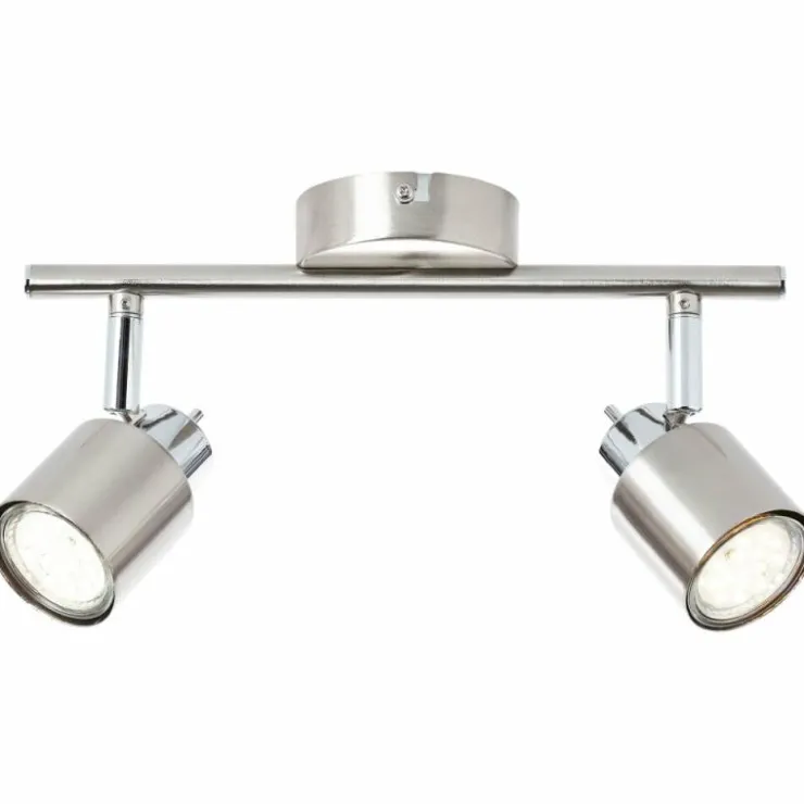 Luminaires Brilliant Spots Et Projecteurs|Plafonnier Brilliant ANDRES Chrome, Nickel mat, 2 lumières