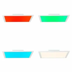 Plafonnier Brilliant Atira LED Blanc, 1 lumière, Télécommandes, Changeur de couleurs