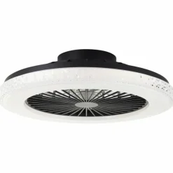 Plafonnier Brilliant Badria LED Noir, 1 lumière, Télécommandes