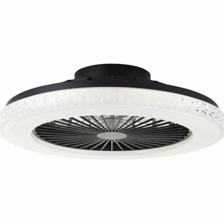 Plafonnier Brilliant Badria LED Noir, 1 lumière, Télécommandes
