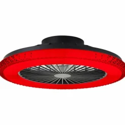 Plafonnier Brilliant Badria LED Noir, 1 lumière, Télécommandes