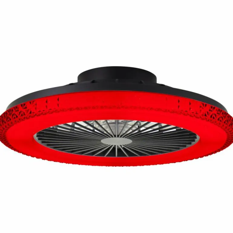 Plafonnier Brilliant Badria LED Noir, 1 lumière, Télécommandes