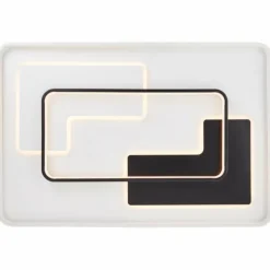 Luminaires Brilliant Éclairage Led|Plafonnier Brilliant Barden LED Noir, Blanc, 1 lumière, Télécommandes