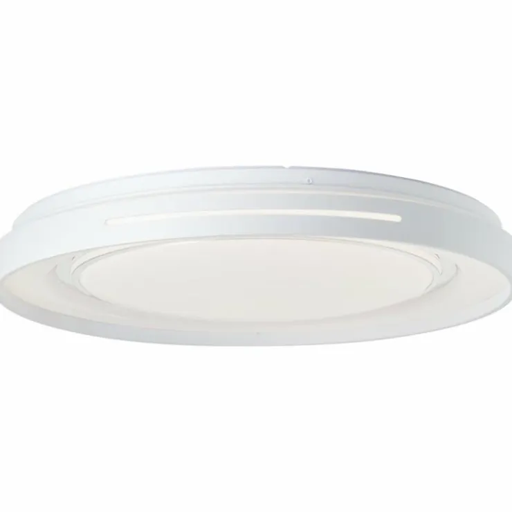 Luminaires Brilliant Éclairage Led|Plafonnier Brilliant Barty LED Chrome, Blanc, 1 lumière, Télécommandes