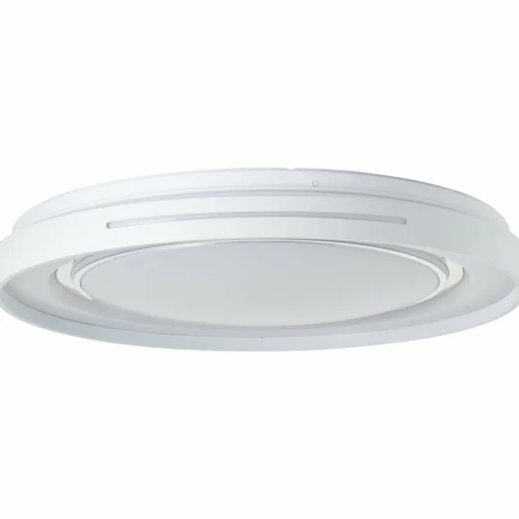 Luminaires Brilliant Éclairage Led|Plafonnier Brilliant Barty LED Chrome, Blanc, 1 lumière, Télécommandes
