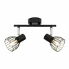 Luminaires Brilliant Plafonniers|Plafonnier Brilliant Blacky Noir, 2 lumières
