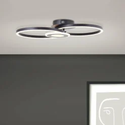 Luminaires Brilliant Éclairage Led|Plafonnier Brilliant Bray LED Noir, Blanc, 1 lumière