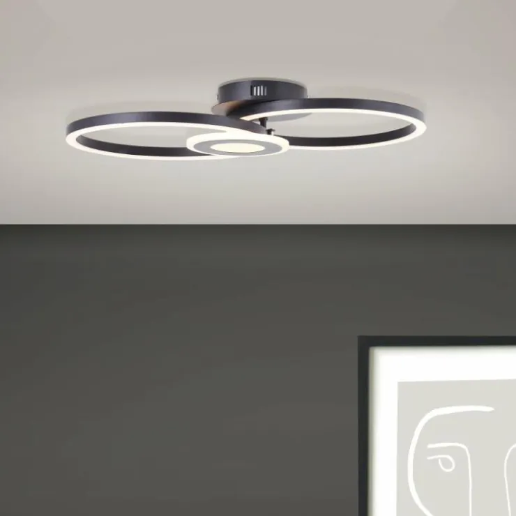 Luminaires Brilliant Éclairage Led|Plafonnier Brilliant Bray LED Noir, Blanc, 1 lumière